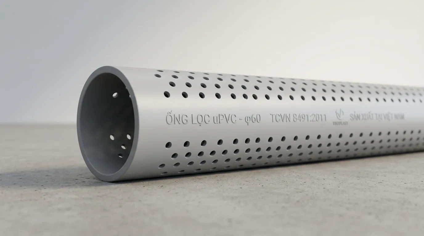 Ảnh minh hoạ: Ống lọc uPVC φ60 Minh Hùng