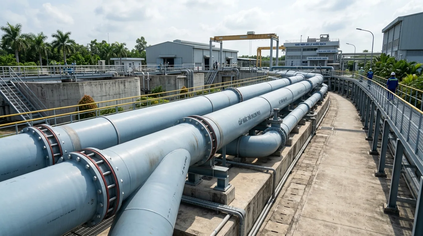 Ảnh minh hoạ: Ống nhựa uPVC đường kính lớn dùng cho hệ thống cấp nước