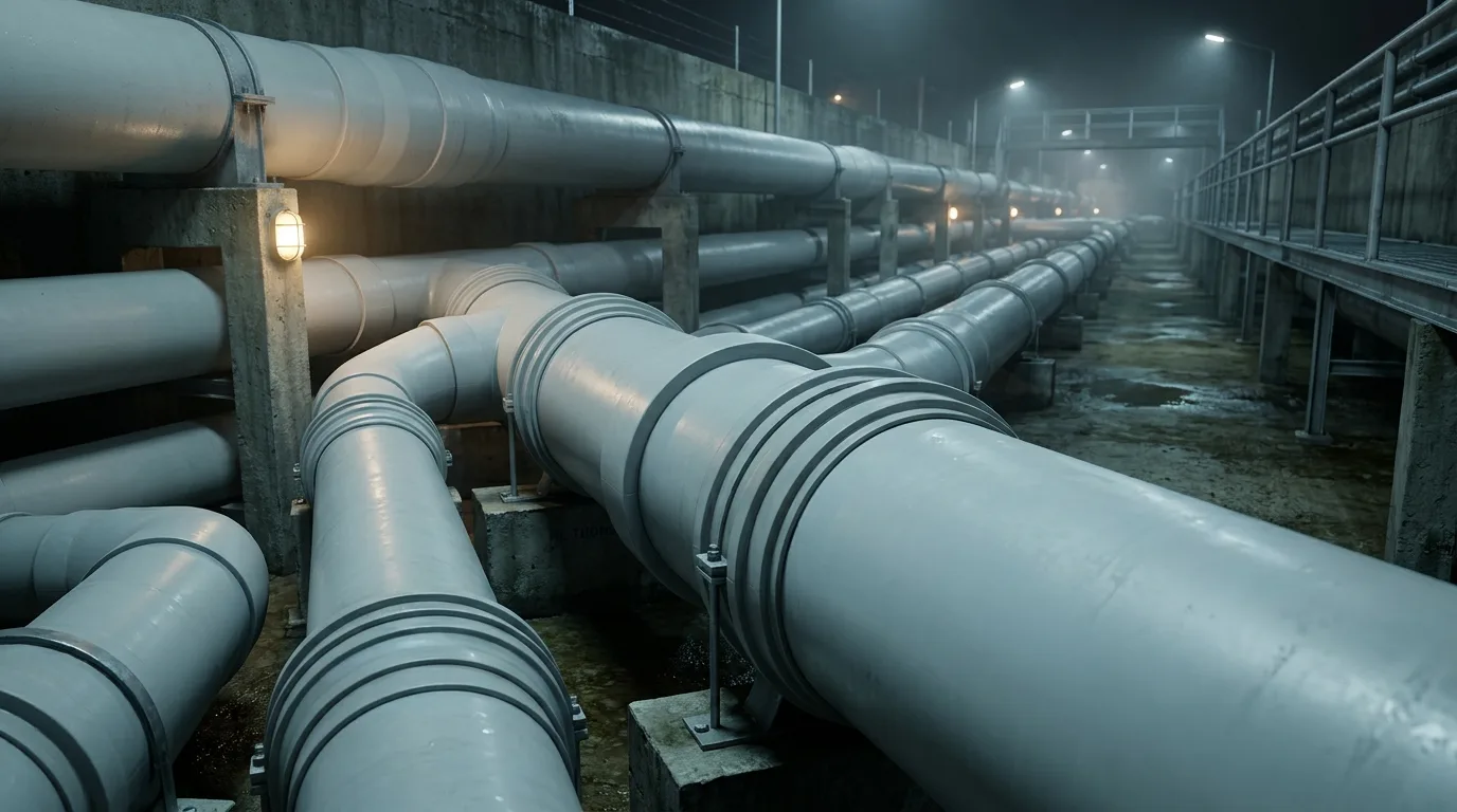 Ảnh minh hoạ: Ống nhựa uPVC phi 250 sử dụng trong hệ thống ống nước lớn