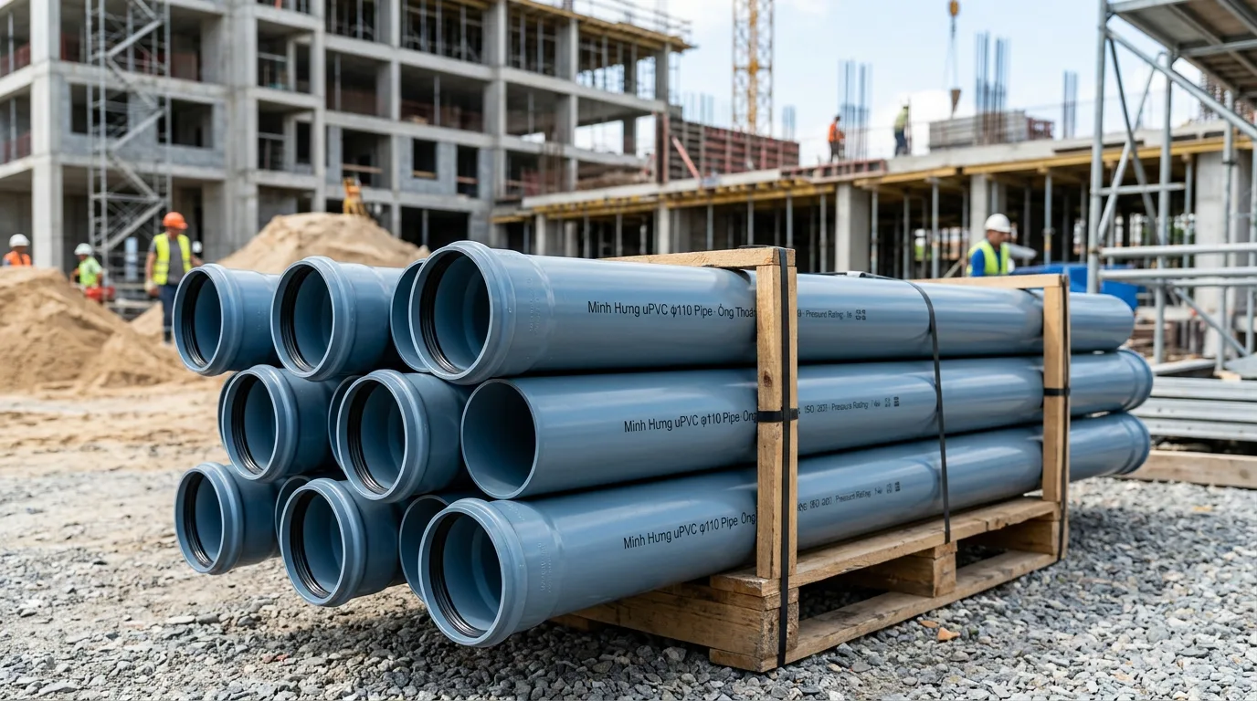 Ống nhựa uPVC φ110 Minh Hùng – Ống PVC thoát nước bền