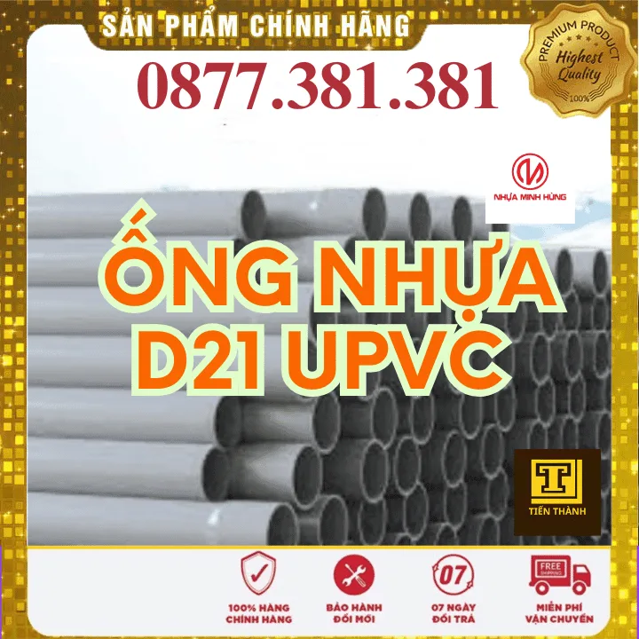 Ống nhựa uPVC φ21 Minh Hùng dùng cho hệ thống cấp nước