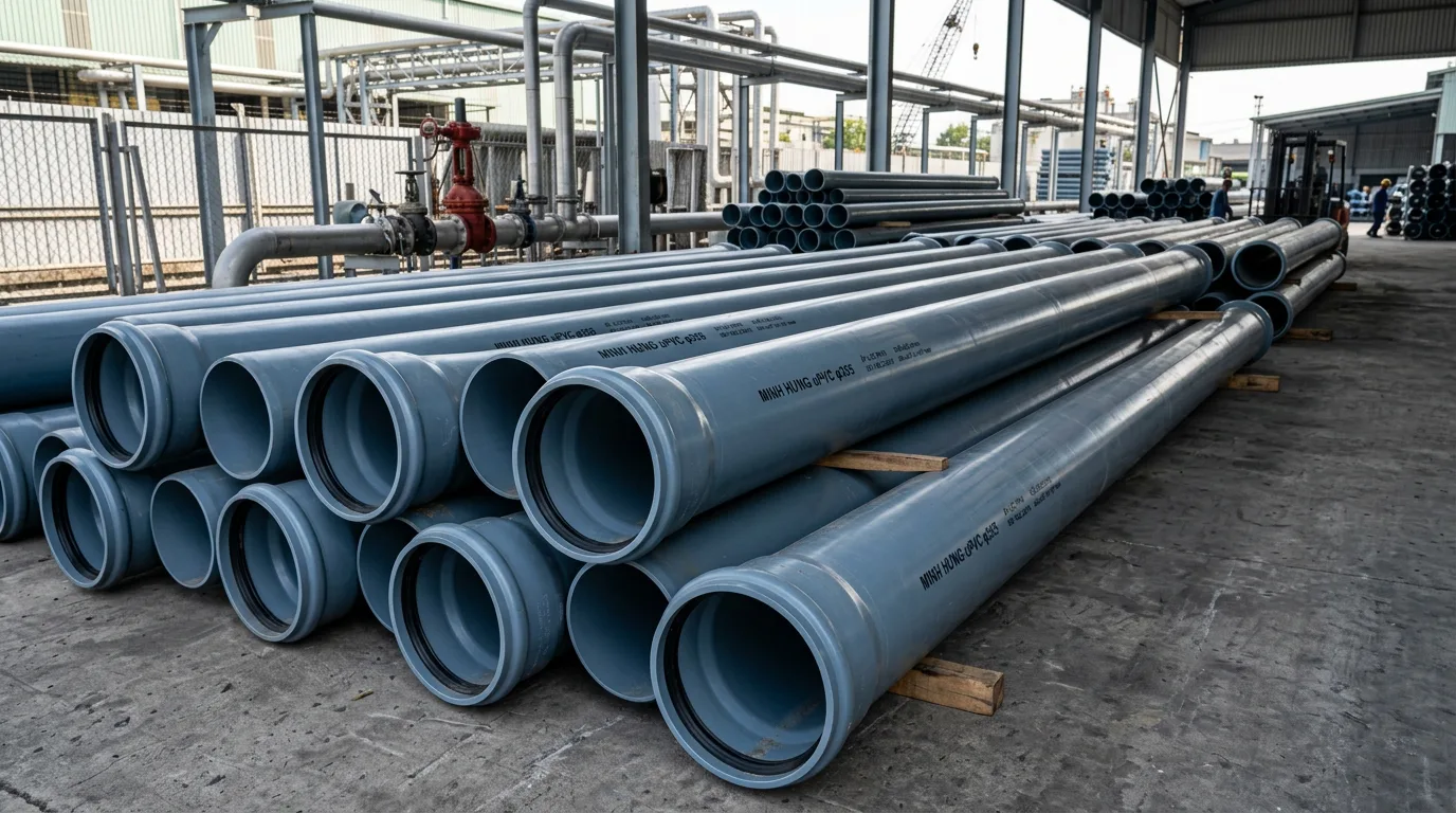 Ống nhựa uPVC φ355 Minh Hùng cho hệ thống dẫn nước công nghiệp