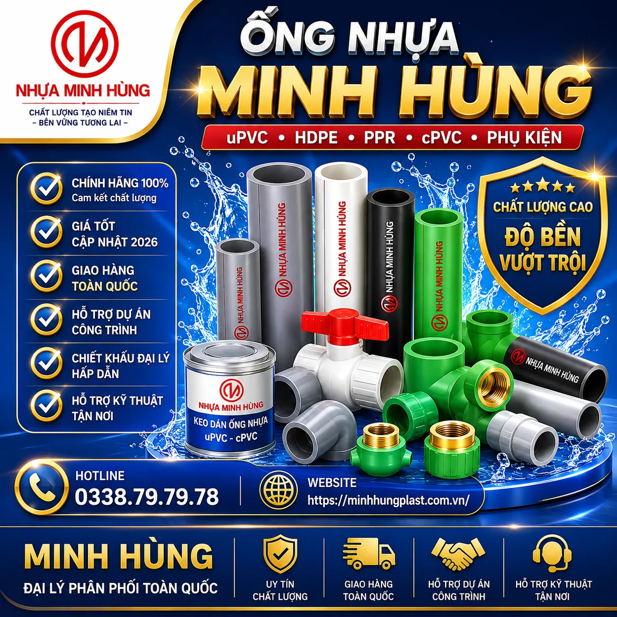 Ống nhựa PVC so với PPR