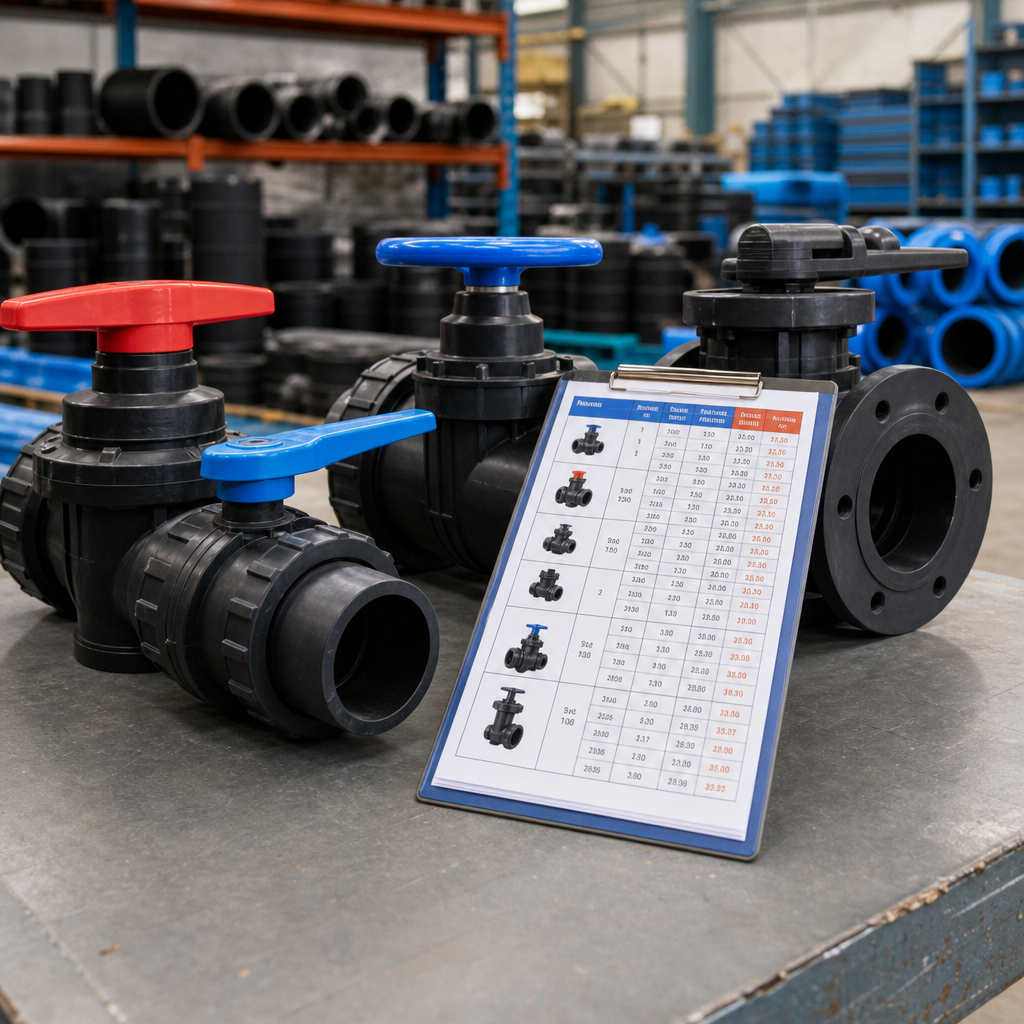 Bảng báo giá van HDPE cập nhật theo từng chủng loại