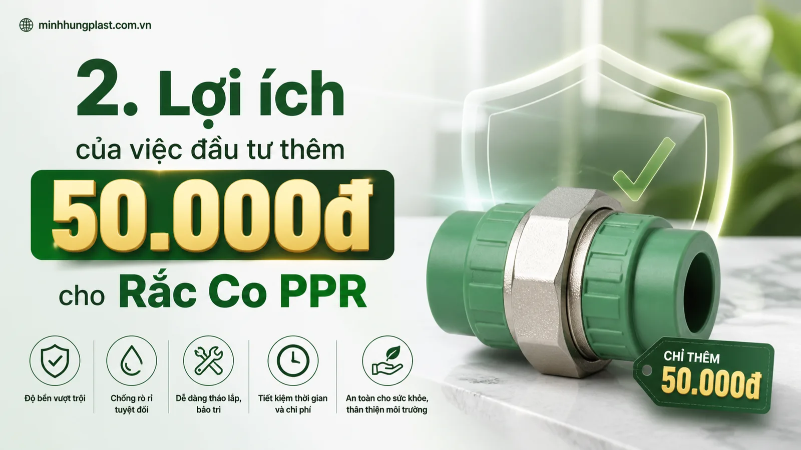 2. Lợi ích của việc đầu tư thêm 50.000đ cho Rắc Co PPR 2. Lợi ích của việc đầu tư thêm 50.000đ cho Rắc Co PPR