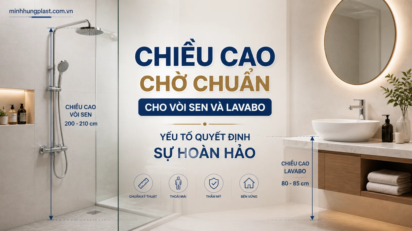 Chiều Cao Chờ Chuẩn Cho Vòi Sen Và Lavabo: Yếu Tố Quyết Định Sự Hoàn Hảo Chiều Cao Chờ Chuẩn Cho Vòi Sen Và Lavabo: Yếu Tố Quyết Định Sự Hoàn Hảo