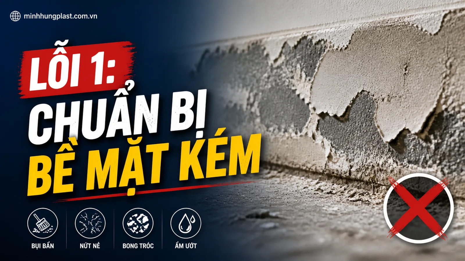 Lỗi 1: Chuẩn Bị Bề Mặt Kém