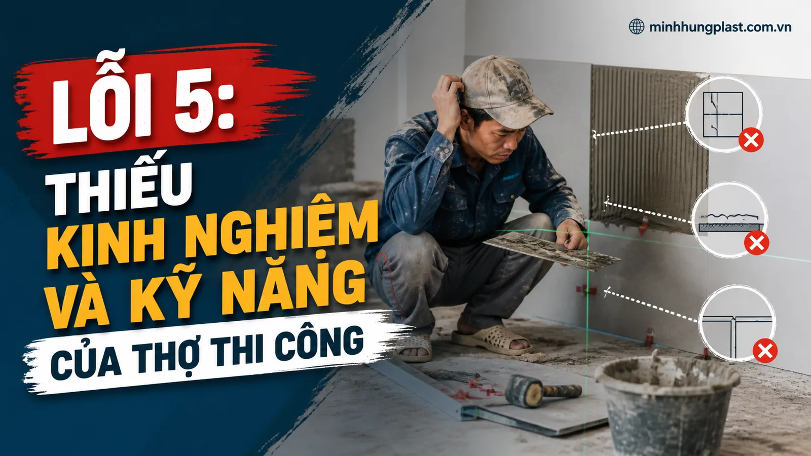 Lỗi 5: Thiếu Kinh Nghiệm Và Kỹ Năng Của Thợ Thi Công