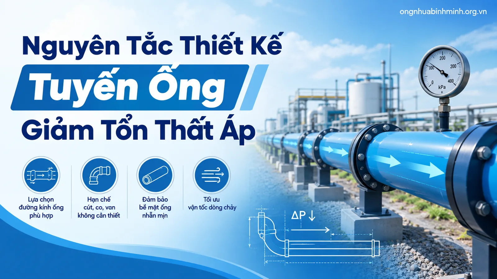 Nguyên Tắc Thiết Kế Tuyến Ống Giảm Tổn Thất Áp