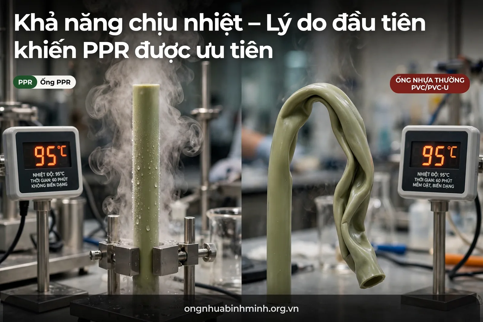 Khả năng chịu nhiệt – Lý do đầu tiên khiến PPR được ưu tiên