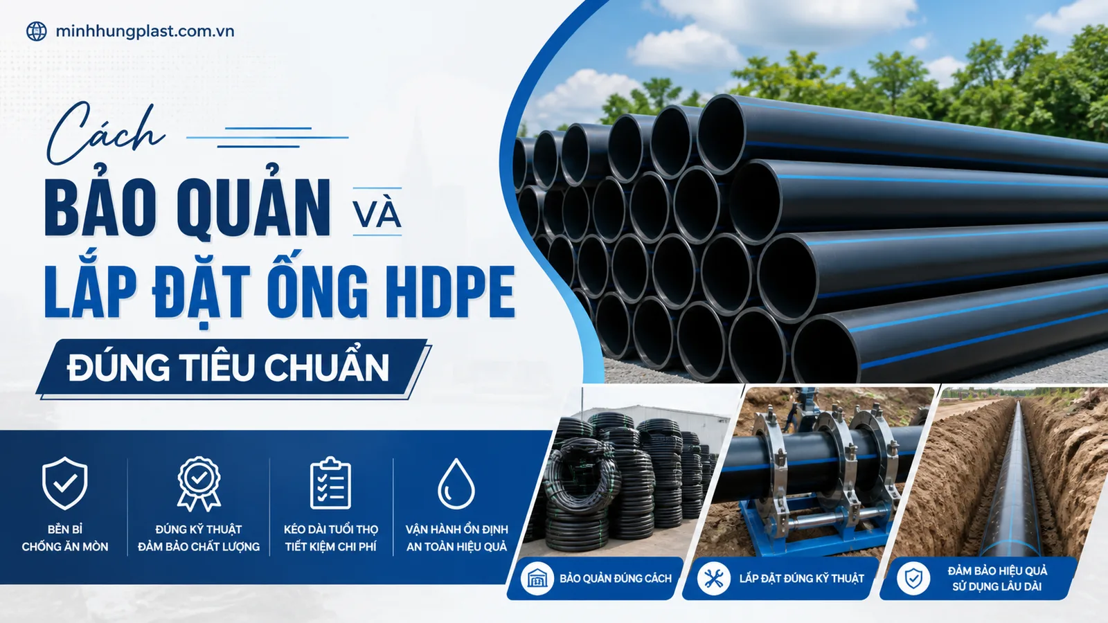 Cách Bảo Quản Và Lắp Đặt Ống HDPE Đúng Tiêu Chuẩn
