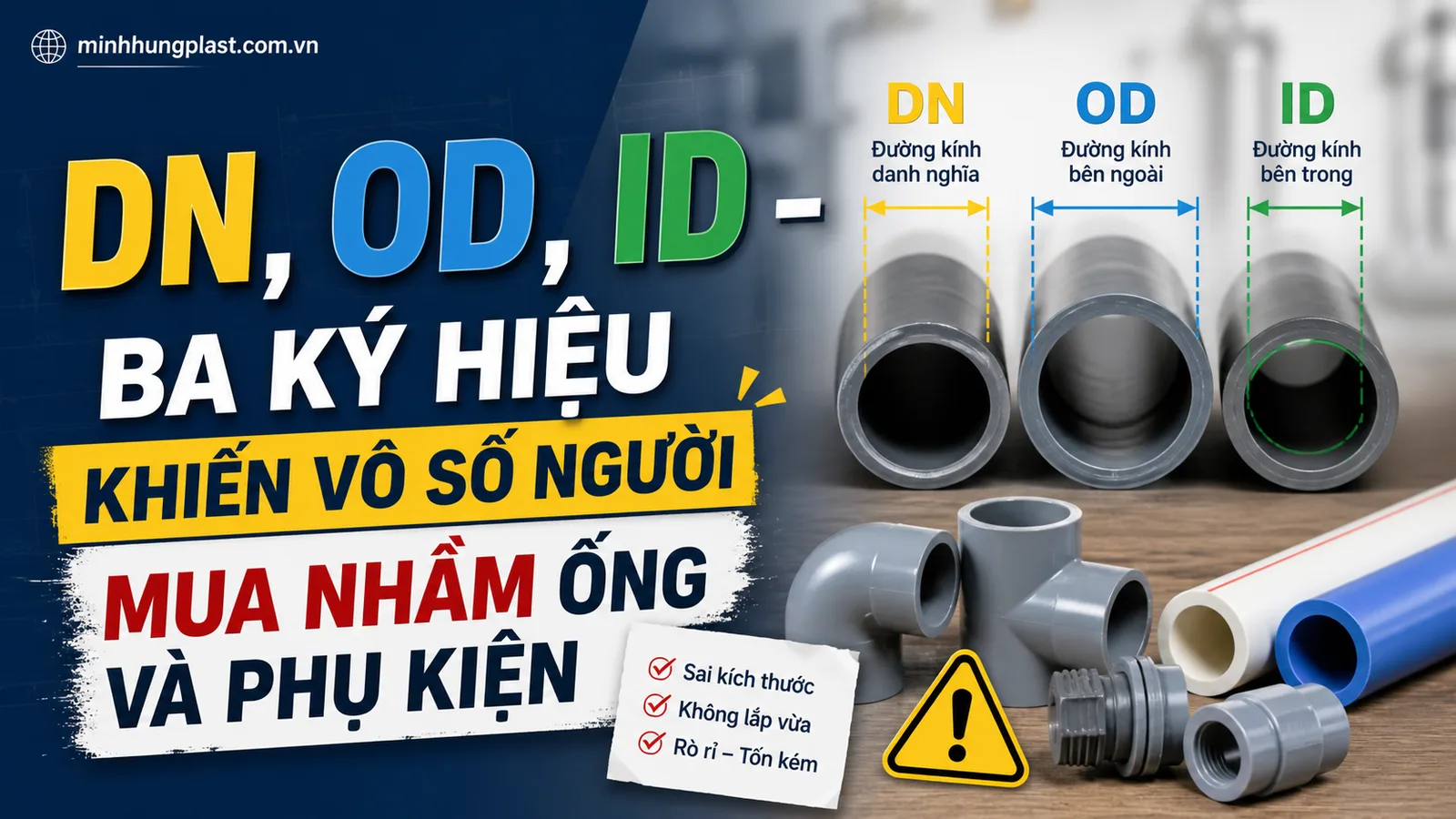 DN, OD, ID – Ba Ký Hiệu Khiến Vô Số Người Mua Nhầm Ống Và Phụ Kiện