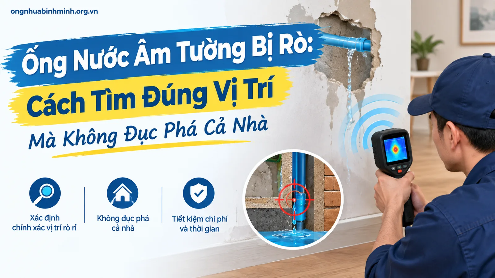 Ống Nước Âm Tường Bị Rò: Cách Tìm Đúng Vị Trí Mà Không Đục Phá Cả Nhà