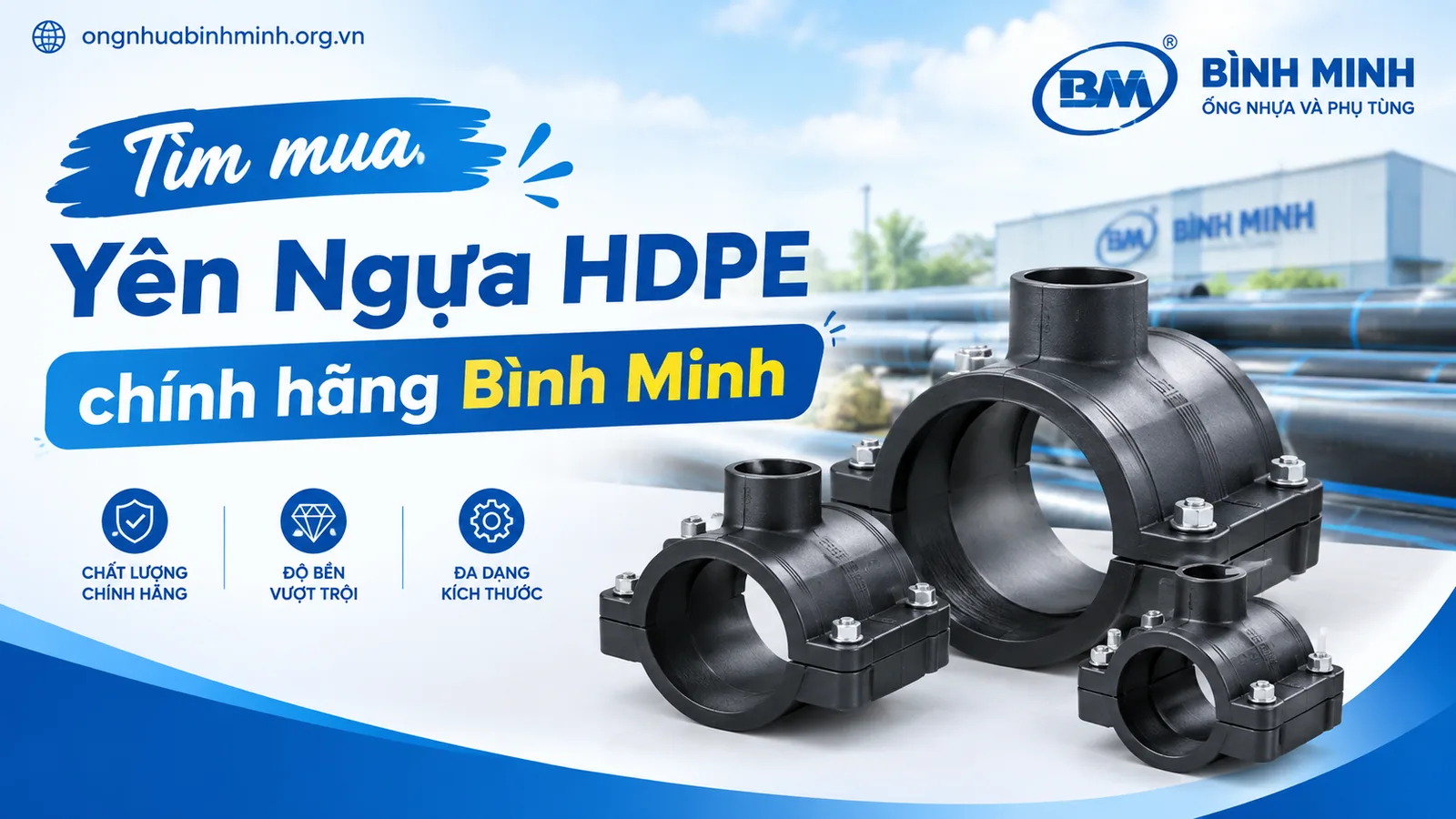 Tìm mua Yên Ngựa HDPE chính hãng Bình Minh