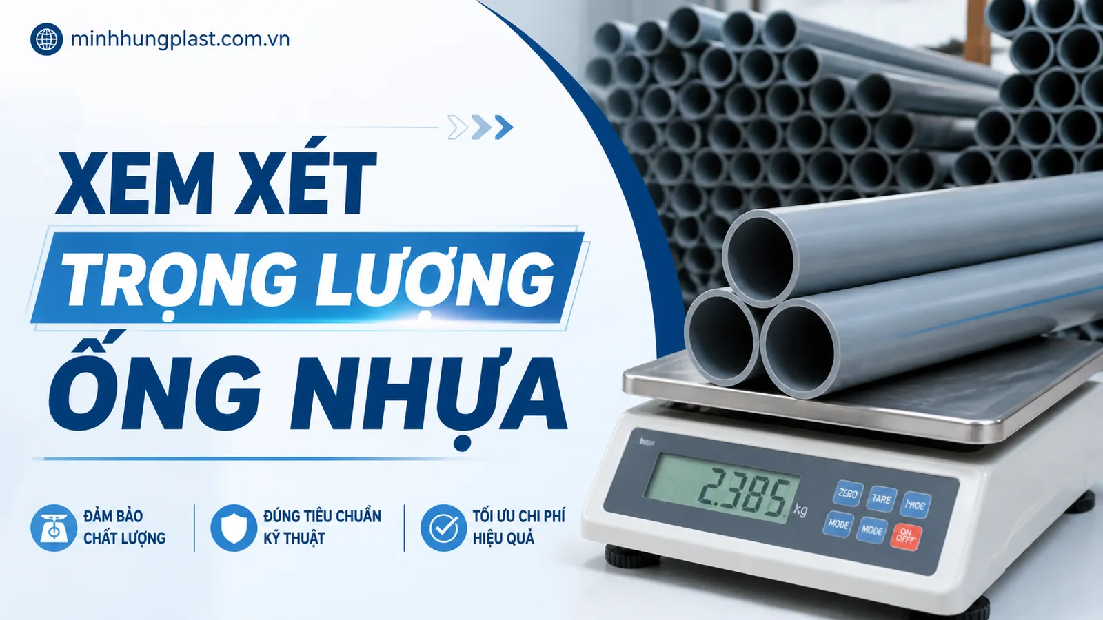 Xem xét trọng lượng ống nhựa